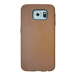 Samsung Galaxy S6 - Gumiran ovitek (08) - rjav