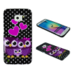 Samsung Galaxy S6 Edge - Gumiran ovitek (TPUP) - Owls in love