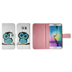 Samsung Galaxy S6 Edge - Preklopna torbica (WLGP) - Blue owl
