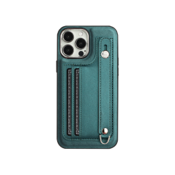 Apple iPhone 14 Pro - Gumiran ovitek z žepkom (TPUL+) - zelen