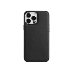 Apple iPhone 14 Pro - Gumiran ovitek (TPUL Nude) - usnjen izgled - črn