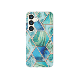 Samsung Galaxy S24 - Gumiran ovitek (TPUP) - green marble