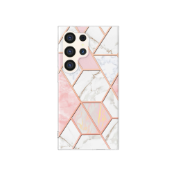 Samsung Galaxy S24 Ultra - Gumiran ovitek (TPUP) - pink marble