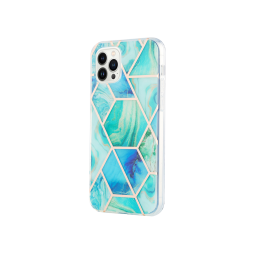 Apple iPhone 15 Pro - Gumiran ovitek (TPUP) - green marble