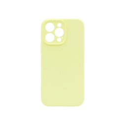 Apple iPhone 15 Pro Max - Silikonski ovitek (liquid silicone) - N-Soft - Creamy yellow / Rumena