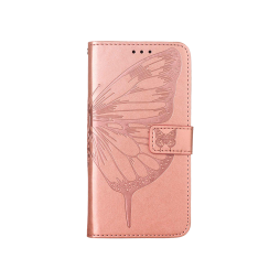 Samsung Galaxy A25 5G - Preklopna torbica (WLGO-Butterfly) - roza-zlata