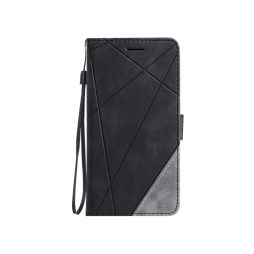 Apple iPhone 16 Plus - Preklopna torbica (WLGO-Lines) - črna