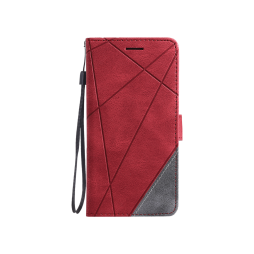 Apple iPhone 16 Plus - Preklopna torbica (WLGO-Lines) - rdeča