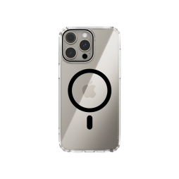 Apple iPhone 15 Pro - Gumiran magnetni ovitek (TPU Magnetic) - črn