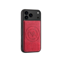 Apple iPhone 17 Pro - Usnjen magnetni ovitek (TPUL Chester) - usnjen izgled - rdeč