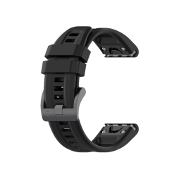 Silikonski pašček za Garmin ure (26mm) hitro zapenjanje - črn