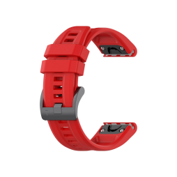 Silikonski pašček za Garmin ure (26mm) hitro zapenjanje - rdeč