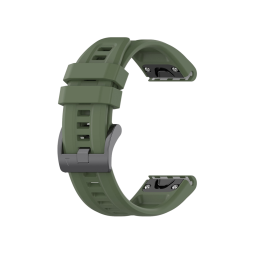 Silikonski pašček za Garmin ure (26mm) hitro zapenjanje - temno zelen