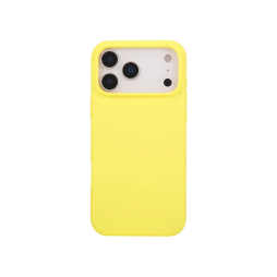 Apple iPhone 17 Pro Max - Silikonski ovitek (liquid silicone) - Soft - Lemon Yellow / Rumena