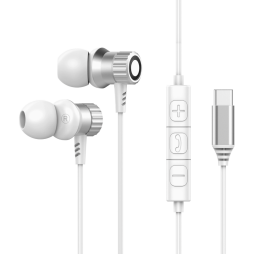 Slušalke za telefon USB-C Chameleon LD501-C - bele