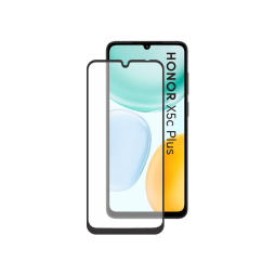 Honor X5c / X5c Plus - Zaščitno steklo Premium - črno do roba (0,33)