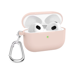 Ovitek za Apple AirPods Pro 3 - Slim - silikonski etui s karabinom - roza