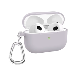 Ovitek za Apple AirPods Pro 3 - Slim - silikonski etui s karabinom - vijoličen