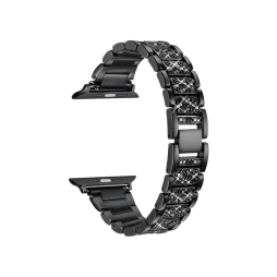 Kovinski pašček za Apple Watch (38/40/41) Diamond - črn