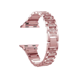 Kovinski pašček za Apple Watch (38/40/41) Diamond - roza