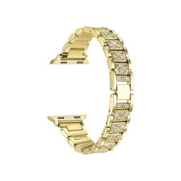 Kovinski pašček za Apple Watch (38/40/41) Diamond - zlat