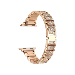 Kovinski pašček za Apple Watch (42/44/45) Diamond - roza-zlat