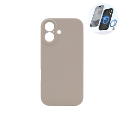 Apple iPhone 17 - Silikonski ovitek (liquid silicone) - N-Soft Magnetic - Titanium original / Siva