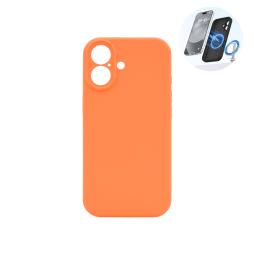 Apple iPhone 17 - Silikonski ovitek (liquid silicone) - N-Soft Magnetic - Orange / Oranžna