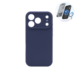 Apple iPhone 17 Pro - Silikonski ovitek (liquid silicone) - N-Soft Magnetic - Midnight Blue / Temno modra