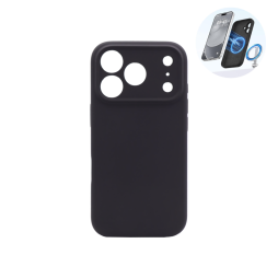 Apple iPhone 17 Pro Max - Silikonski ovitek (liquid silicone) - N-Soft Magnetic - Black / Črna