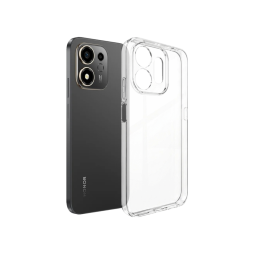 Honor 600 Smart - Gumiran ovitek (TPU) z zaščito okoli kamere - prozoren svetleč