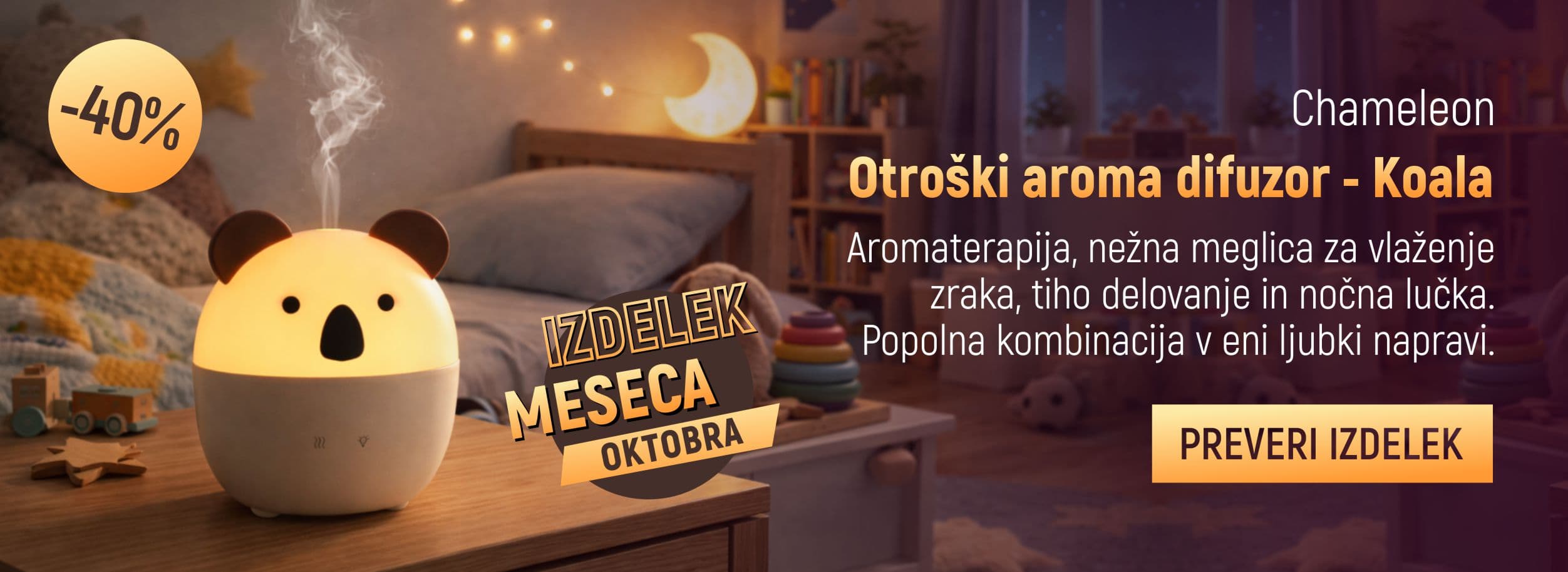 Aroma difuzor koala - izdelek meseca oktobra 2026