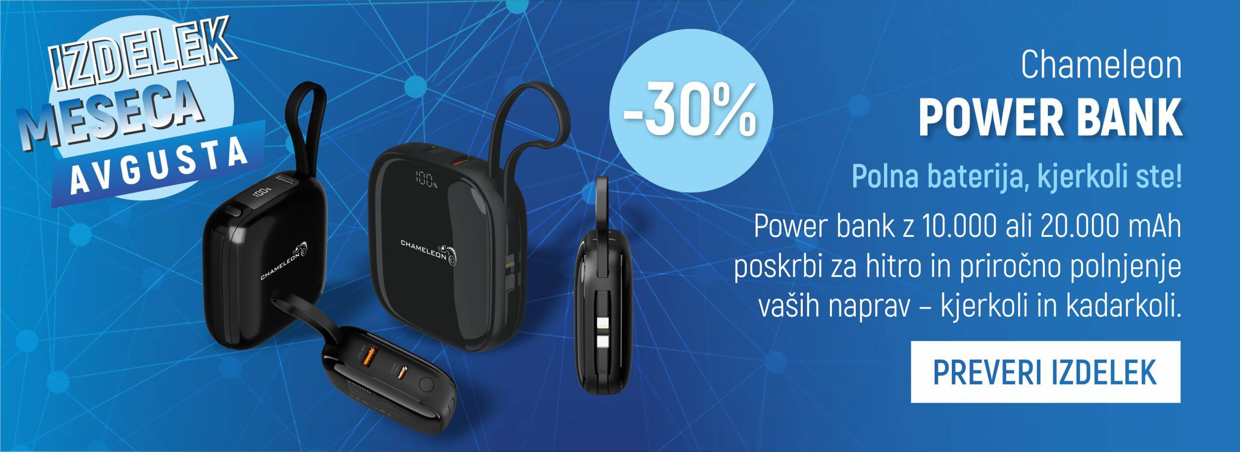 Power bank za polnjenje naprav